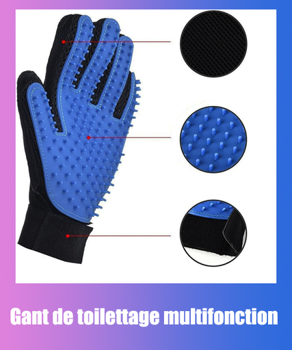 Gant de toilettage multifonction